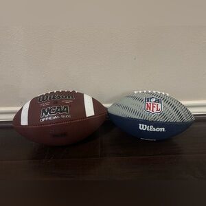 Wilson NCAA Brown and NFL Blue Football Duo